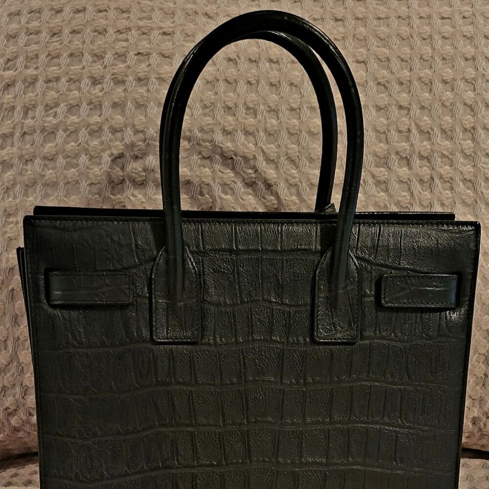 Authentic SAC DE JOUR BABY IN MATTE CROCODILE EMBOSSED LEATHER with dustbag,lock - Picture 5 of 7